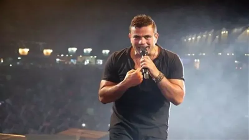 عمرو دياب ينفعل على معجب بالضرب على المسرح