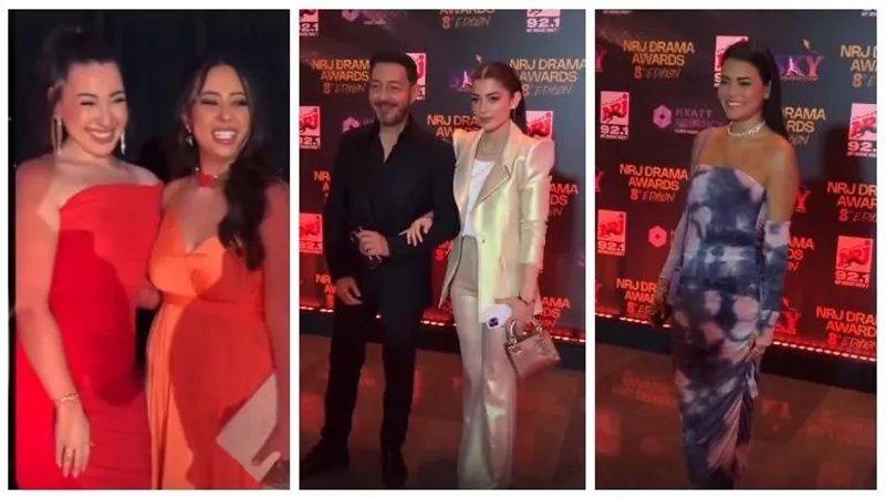 صور للفنانين في حفل توزيع جوائز كأس إنرجي للدراما وأسماء جلال تتألق