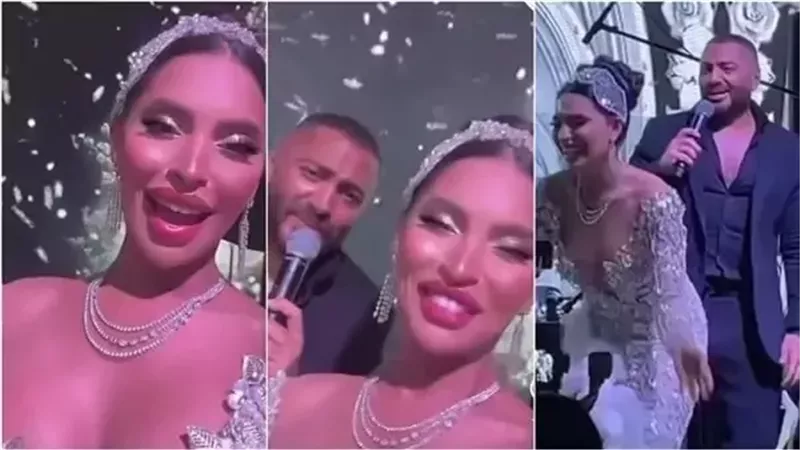 رقصت مع تامر حسني طول الفرح وسابت العريس على جنب دون اهتمام 