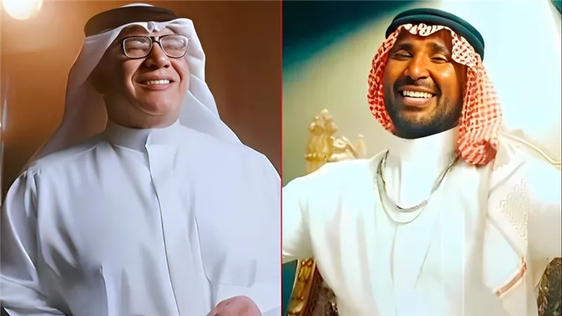 بالزي الخليجي.. بيومي فؤاد في تتر برنامج على تلفزيون الكويت والراتب خيالي