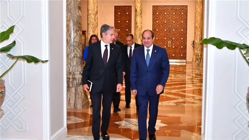 ماذا حدث في لقاء الرئيس السيسي وبلينكن اليوم؟ بيان هام من رئاسة الجمهورية