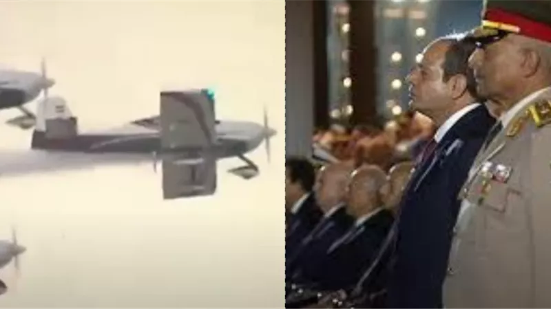 الف مبروك  : شاهد لقطات حية من أول ظهور لطائرة آر في 14 في سماء مصر إنتاج مصري 100% 