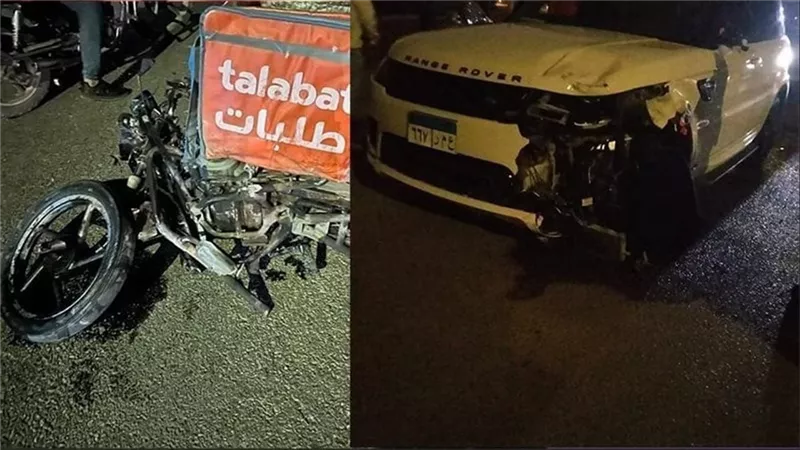 ضحية جديدة لمسلسل دهس المشاهير .. عامل دليفري يلقي مصرعه تحت عجلات سيارة نجل شيف شهير