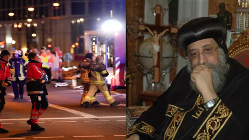 اول رد من الكنيسة القبطية الأرثوذكسية علي حادث سوق عيد الميلاد بـ ألمانيا والازهر يصدر بيان رسمي ماذا حدث؟ 