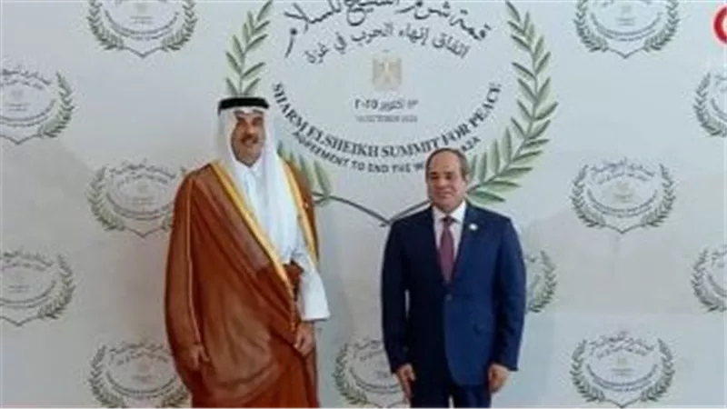 الرئيس السيسي يستقبل قادة العالم المشاركين بقمة شرم الشيخ منهم أمير قطر وملك البحرين