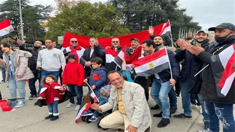 دعم لـ الرئيس السيسي من الجالية المصرية والفلسطينية في بروكسيل العاصمة البلجيكية
