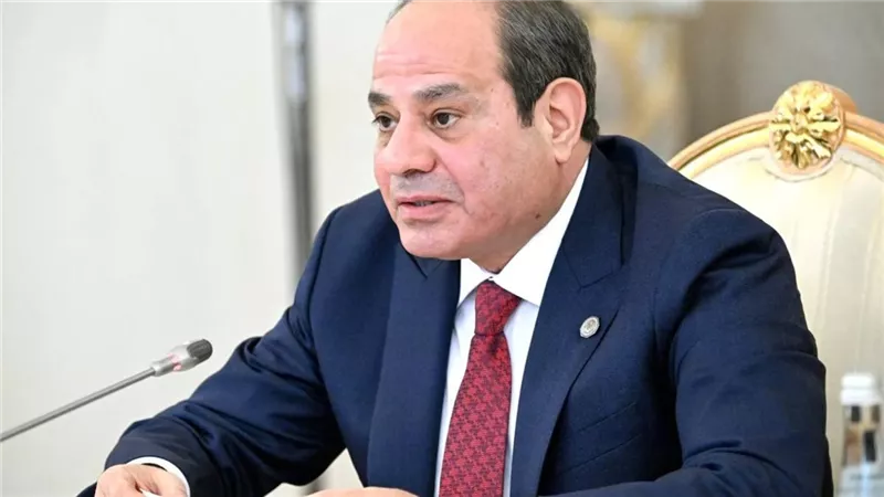 الرئيس السيسي في أول لقاء رسمي عقب أداء اليمين الدستورية يضع 