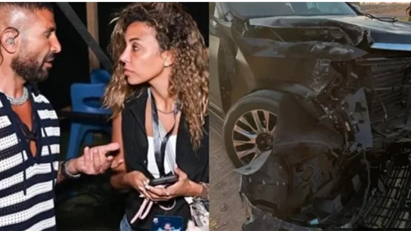 زوجة  أحمد سعد تروي كواليس لحظات الحادث وتؤكد عدم قيادته بسرعة زائدة وتكشف حجم الضرر