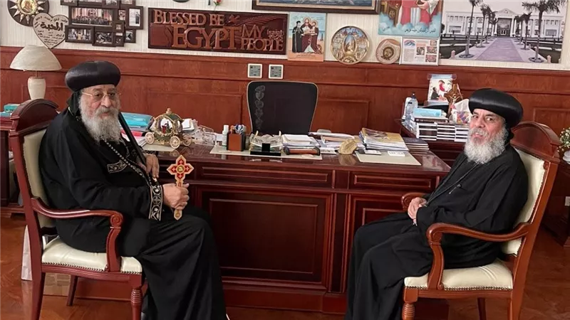البابا تواضروس الثاني يستقبل الأنبا أبوللو أسقف إيبارشية سيناء الجنوبية