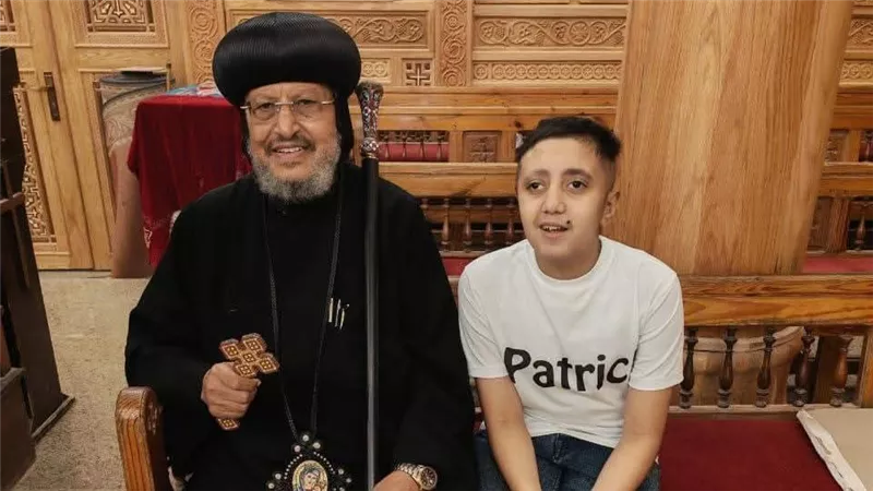 رحيل الشماس الطفل باتريك مينا بعد صراع مع مرض والجناز بكنيسة الشهيد العظيم مارجرجس بشبرا 