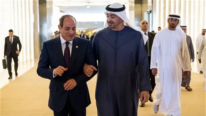 الرئيس السيسي يدين العدوان الإيراني خلال لقاء مع محمد بن زايد رئيس الإمارات