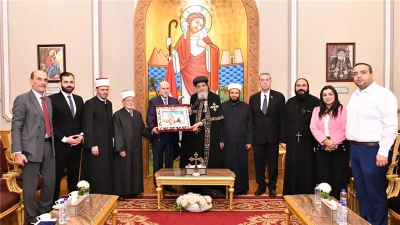 البابا تواضروس يستقبل وفداً فلسطينياً لبحث انتهاكات القدس وحماية المقدسات