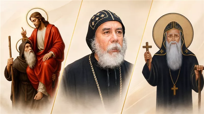 الأنبا كاراس يترأس عشية عيد الأنبا بيشوي وكاراس السائح في ذكرى تجليسه الأولى بمطروح