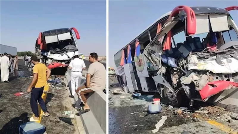 بالأسماء.. مصرع طفل وإصابة 13 في حادث أتوبيس كنيسة على الدائري الإقليمي بالشرقية