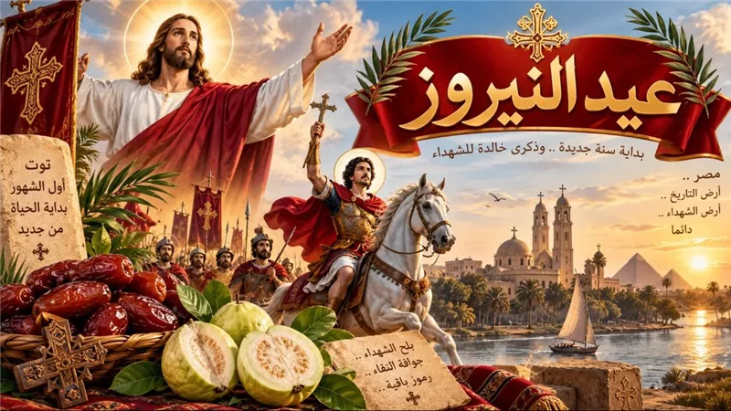 عيد النيروز 2026.. موعد رأس السنة القبطية وأصل الاحتفال وقصة البلح والجوافة