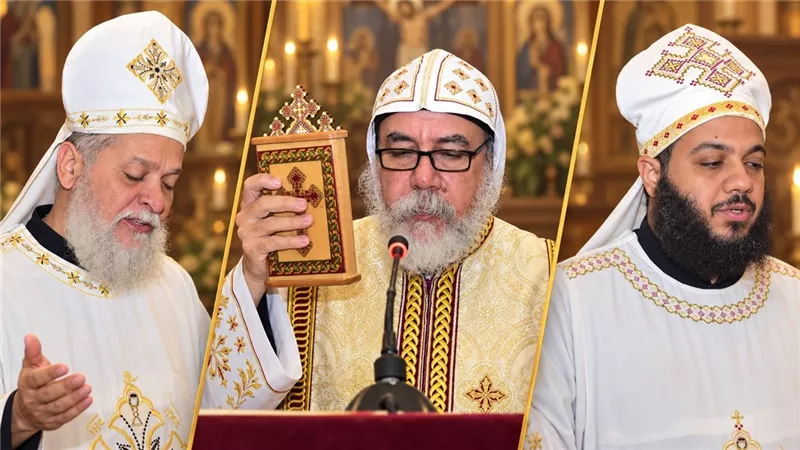 الأنبا كاراس يترأس قداس ثاني أيام عيد الصليب المجيد بمرسى مطروح