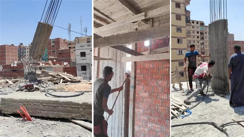 توقف إزالة عقار أمبروزو المائل بالإسكندرية بعد جرس إنذار بزيادة الميل وإخلاء المنطقة