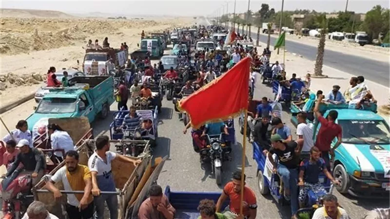 بالصور | مسيرة بالـ D.J والأعلام تجوب شوارع 15 مايو