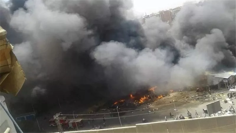 وردنا منذ قليل | حريق منزلين بمجزرة العجميين في الفيوم