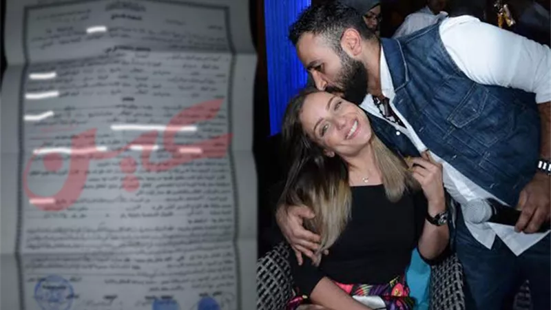 شاهد وثيقة طلاق ريم البارودي دليل علي زواج احمد سعد منها