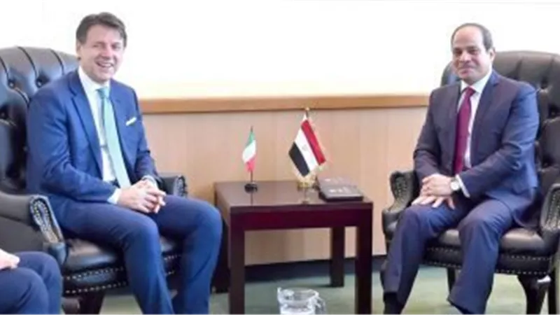 السيسى لـ رئيس وزراء إيطاليا تكثيف الجهود للتوصل إلى تسوية لأزمات المنطقة