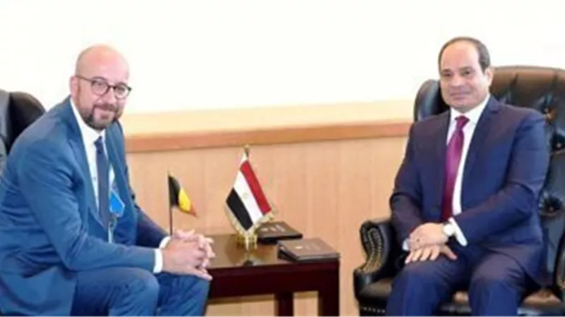 السيسى لرئيس وزراء بلجيكا مصر مستمرة فى جهود مكافحة الهجرة غير الشرعية